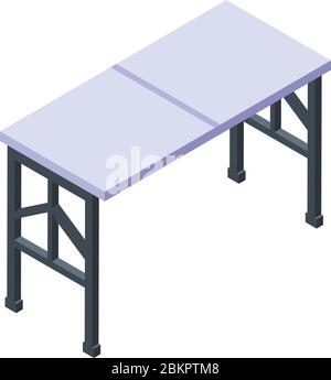 Folding table icon, isometric style Stock Vector