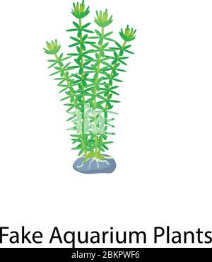 Fake aquarium plants icon. Isometric of fake aquarium plants vector icon for web design isolated on white background Stock Vector