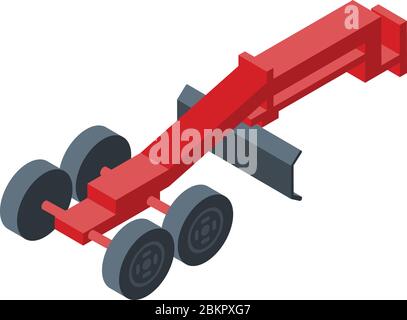 Grader machine utility icon, isometric style Stock Vector