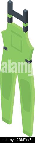 Fisherman rainy clothes icon, isometric style Stock Vector