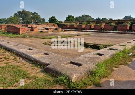 Nalanda University Ruins, Nalanda, Rajgir, Bihar, India, Indian ...