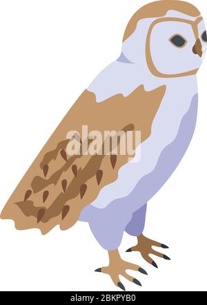 Owl icon, isometric style Stock Vector