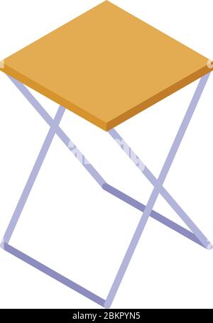 Fisherman chair icon, isometric style Stock Vector