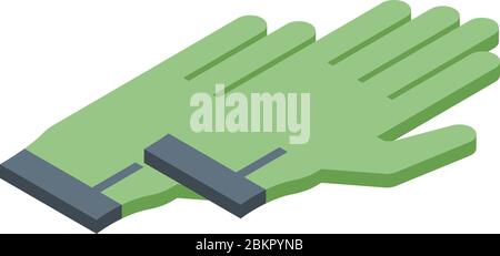 Fisherman gloves icon, isometric style Stock Vector