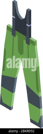 Fisherman clothes icon, isometric style Stock Vector