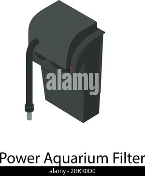Power aquarium filter icon. Isometric of power aquarium filter vector icon for web design isolated on white background Stock Vector