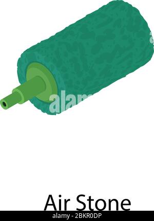 Aquarium air stone icon. Isometric of aquarium air stone vector icon for web design isolated on white background Stock Vector