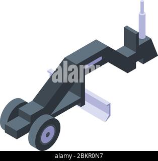 Grader machine tool icon, isometric style Stock Vector