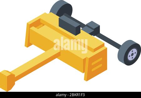 Grader machine equipment icon, isometric style Stock Vector