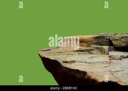 A Rock Shelf, Showing the Rough Texture of the Natural Formation of the Solid Mineral. Stock Photo