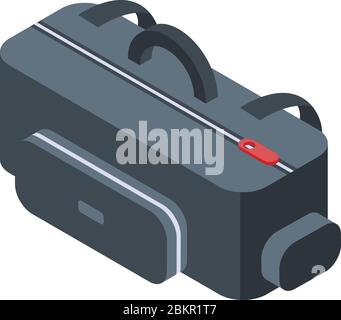 Video camera bag icon, isometric style Stock Vector