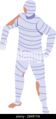 Human mummy icon, isometric style Stock Vector