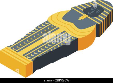 Pharaoh mummy icon, isometric style Stock Vector