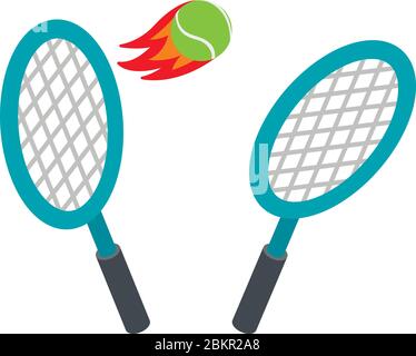 Tennis symbol icon, isometric style Stock Vector