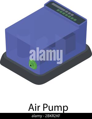 Aquarium air pump icon. Isometric of aquarium air pump vector icon for web design isolated on white background Stock Vector