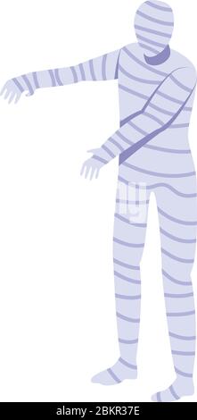 Scary mummy icon, isometric style Stock Vector