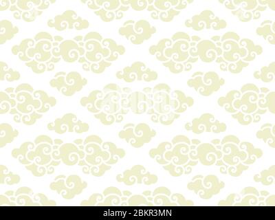 Chinese clouds traditional seamless pattern vector. Stock Vector