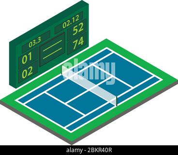 Tennis championship icon, isometric style Stock Vector