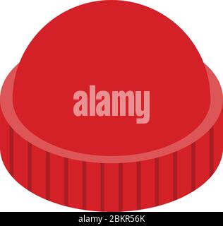 Fisherman beanie icon, isometric style Stock Vector