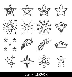 Star icons vector. Stock Vector
