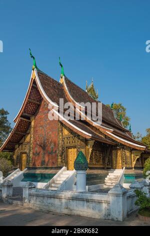 Laos, Luang Prabang city classified UNESCO world heritage, Wat Xieng Thong temple Stock Photo