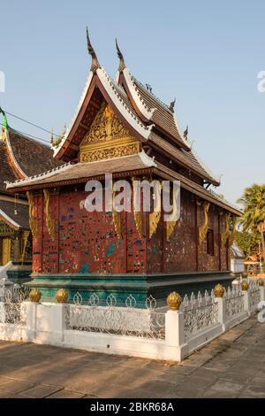 Laos, Luang Prabang city classified UNESCO world heritage, Wat Xieng Thong temple Stock Photo
