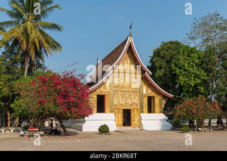 Laos, Luang Prabang city classified UNESCO world heritage, Wat Xieng Thong temple Stock Photo