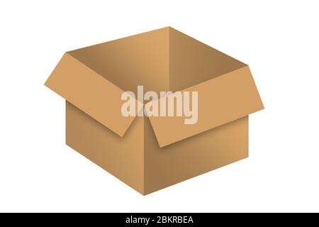 cardboard box isolated on white Stock Photo
