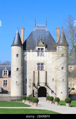 France, Loiret, Chilleurs aux Bois, Renaissance castle (which is one of the castles of the Loire) built at the beginning of the 16th century by Lancelot Ier du Lac (chamberlain of the king of France Louis XII then bailiff of Orleans under the reign of king Fran?ois 1st)