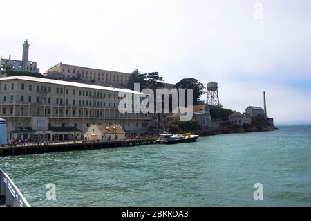 Front entrance to Alcatraz San Francisco USA entrance people convicts ...