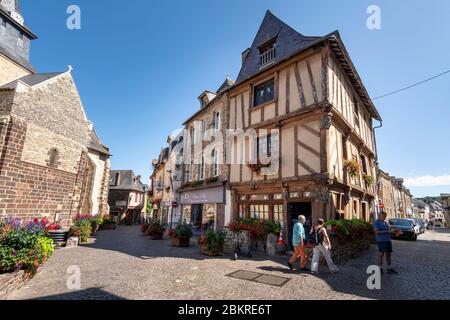 France, Morbihan, Malestroit, historic house on Bouffay square Stock Photo