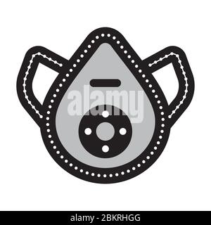 symbolic safe mask vector icon Stock Vector