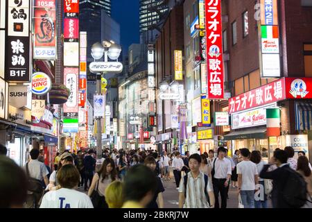 Japan, Honshu Island, Kanto region, Tokyo, Shibuya district, Shibuya crossroads Stock Photo