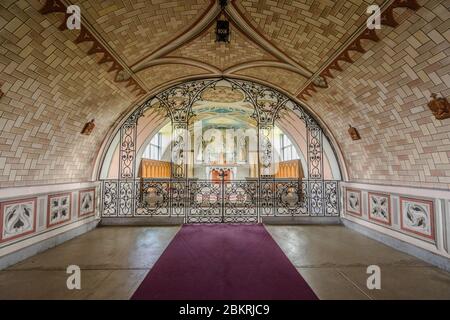 inside of the Italian Chapel on Lamb Holm, Orkney Islands, Scotland Stock Photo