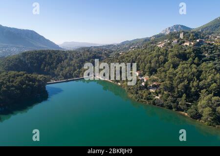 France, Var, Le Revest les eaux, water reservoir of the city of Toulon Stock Photo