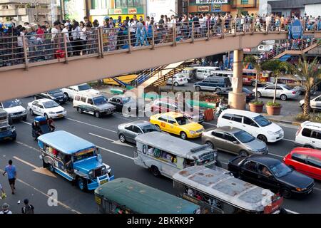 Philippines, Luzon Island, Manila, traffic Stock Photo