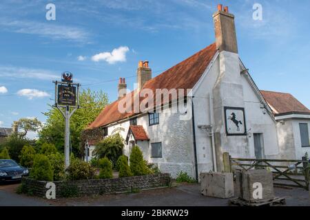 Climping, West Sussex, UK, May 02, 2020, Entrance of Cymping Village