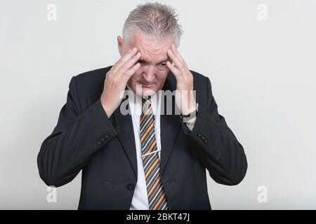 Portrait of senior businessman with gray hair Stock Photo
