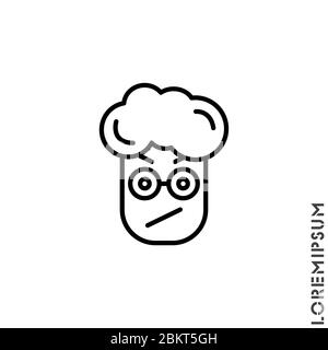 Angry boy, man icon vector. Furious Face Emoticon Icon Vector Illustration. Outline Style. Stock Vector