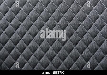 Rhomb gray material pattern textile close up view Stock Photo