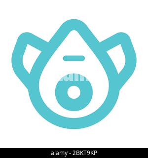 symbolic safe mask vector icon Stock Vector