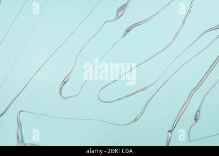 Abstract blue background with metallic silver lines. Perfect backdrop for your text. Stock Photo