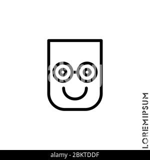 Smile icon. Happy, laughing, emotions icon. Simple line, outline vector expression of mood icons for ui and ux, website or mobile application. Stock Vector