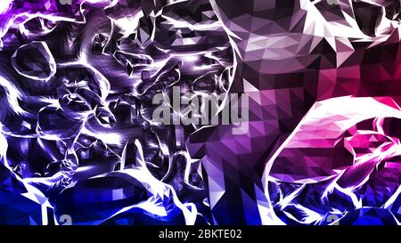 8K UHD Colorful Polygon Art Computer Generated Abstract Background Stock Photo