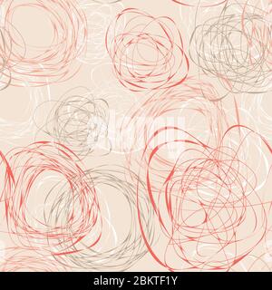 Abstract seamless pattern with scribbles Stock Vector