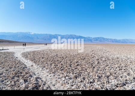 Badwater Basin, Death Valley, the lowest point in North America Stock ...