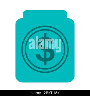 Deposit of finance in the bank. Stock Vector