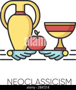 Neoclassicism RGB color icon Stock Vector