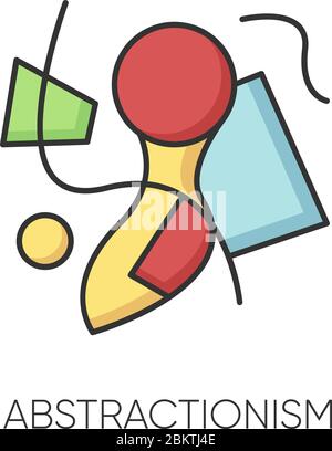 Abstractionism RGB color icon Stock Vector