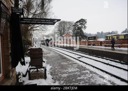 '1450' at Arley with a Highley - Arley autotrain service. Stock Photo